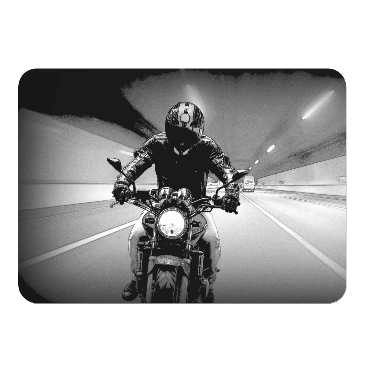 Idée cadeau motard : lot de 4 napperons moto en liège pour anniversaire de biker