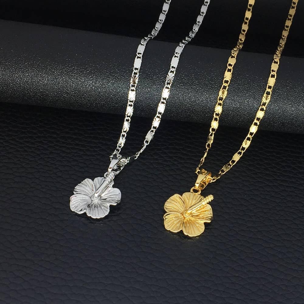Hawaiian Jewelry for Women, Hawaiian Hibiscus Flower Pendant Necklaces, Hibiscus Jewelry for Women Hibiscus Accessories Flower Mother Gifts - Image 4