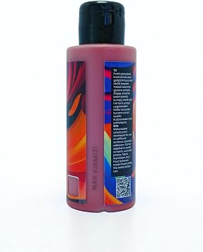 Multi-Surface Hibrit Akrilik Boya, 120ml, Su Bazlı, Ahşap Cam Seramik Metal Kumaş Plastik için (Nar Kırmızı)