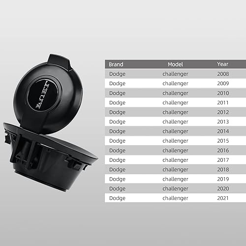 Miniatura 8 de 68250120AA Tapa de puerta de llenado de combustible galvanizada cubierta de gas plateado Vapor Edition compatible con Dodge Challenger 2008-2021