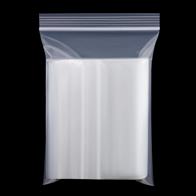 Aodaer 100 Pieces 10 x 15 cm Resealable Clear Plastic Bags Grip Seal Bags Sealed Storage Pouches Zip Lock Bags Press Seal Bags for Kitchen Storage Jewellery Packaging 