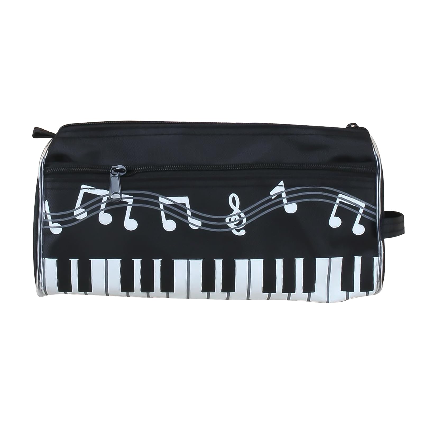 MEISH Large Music Themed Pencil Case Music Notes Piano Keyboard Pencil Case Portable Stationery Pouch Bag Stationery Office Supplies for Teen Kid
