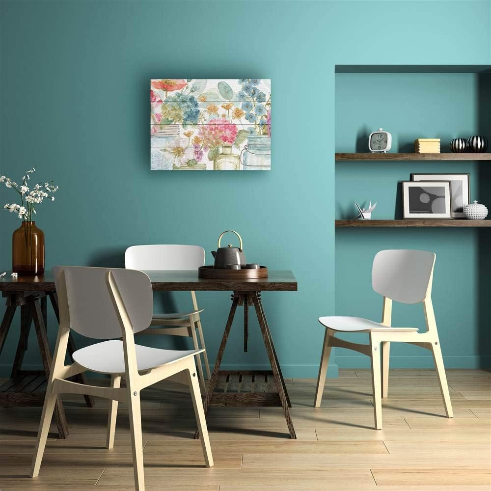 Trademark Fine Art ' Rainbow Seeds Flowers X ' Wood Slat by Lisa Audit 12x16