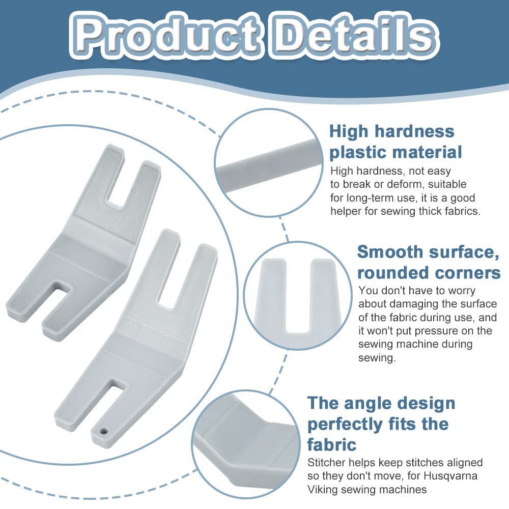 Piedino Per Macchina Da Cucire Con Guida Per Cuciture Spesse - 2 Pezzi In Plastica, Per Jeans E Tessuti Ingombranti - Foto 8