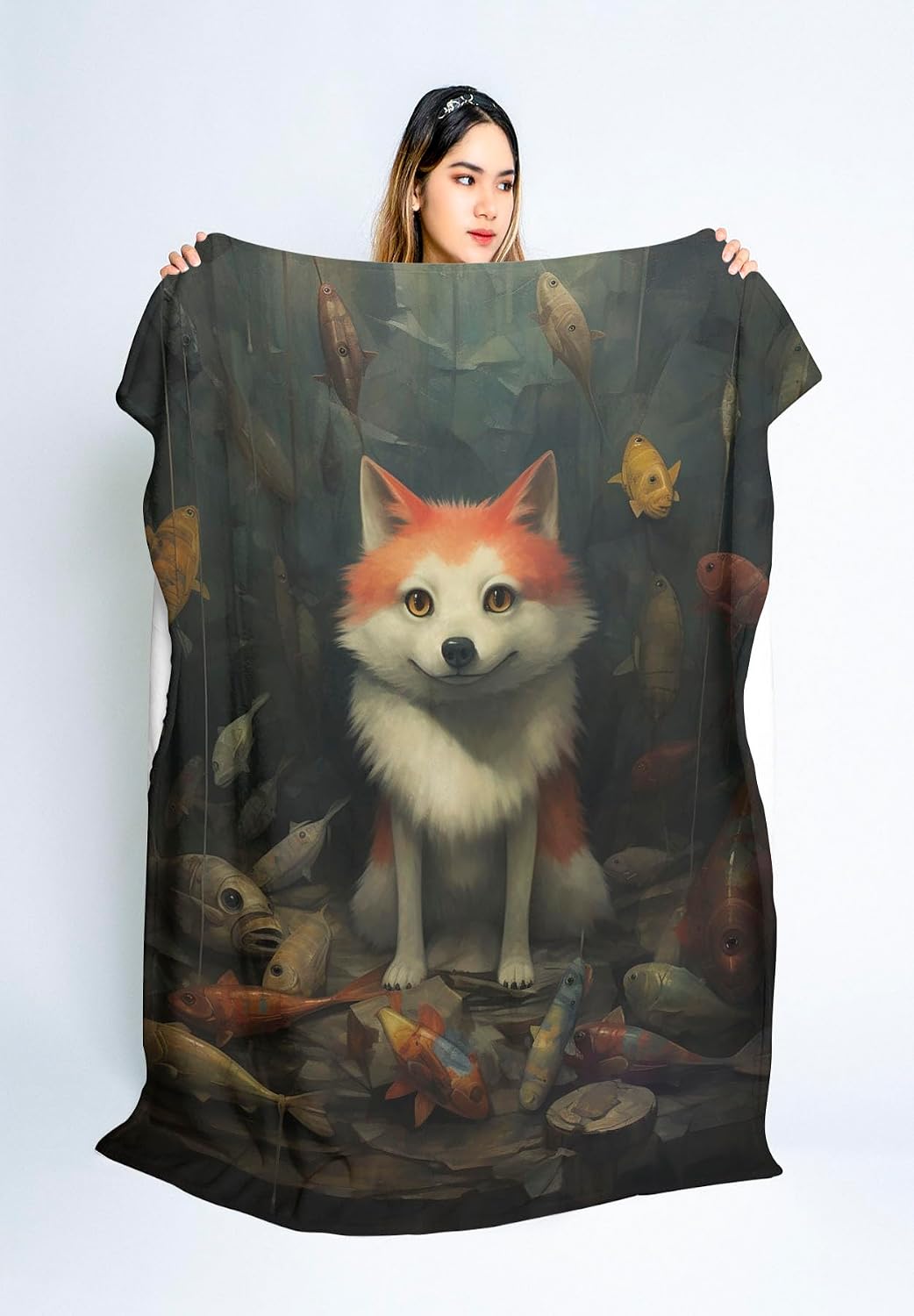 Huskita Dog Gifts Blanket Gift Decorative Blanket Small Blanket for Travel 30" x 40"