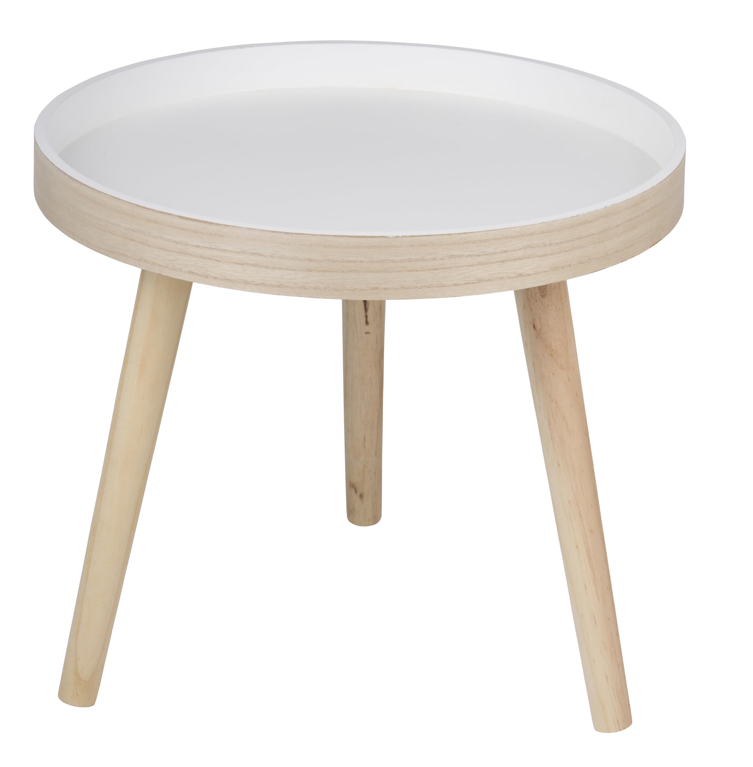 Arti Casa Round Side Table Ø40 x 36 cm - Modern Coffee Table Round - Side Table or Bedside Table - Compact Table for Living Room or Bedroom - Wood
