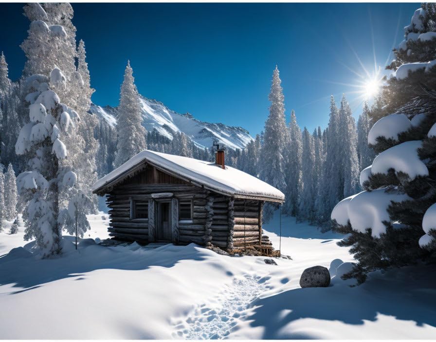 Poster sur toile sans cadre 58x90 cm Alpes paysage de neige profonde