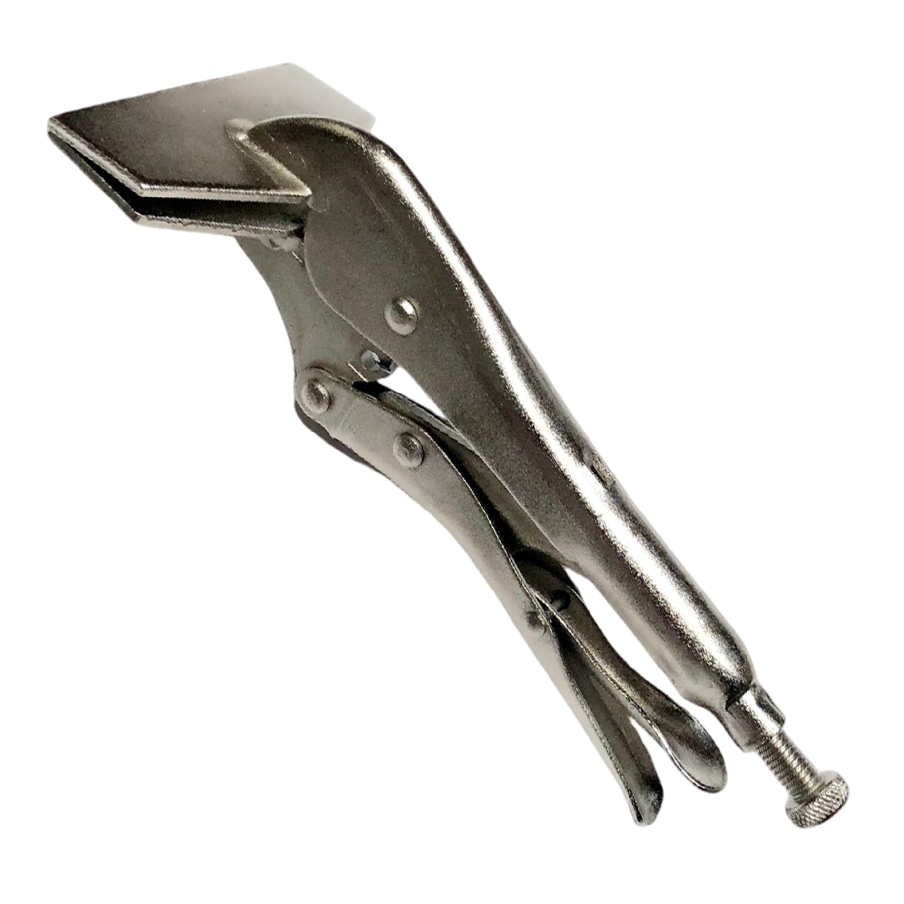 Vistnale Silver Locking Pliers, Adjustable Flat Head Sheet Metal Pliers, 8 Inch Carbon Steel Duckbill Clamps For Welding Jig Hand Tool|Vise Grips Locking