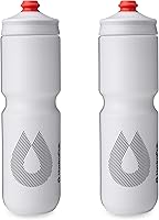 HydraPak Breakaway Surge Lightweight Bike Water Bottle 2-Pack (20oz, 25oz, 30oz) - High-Flow Self-Sealing Cycling Squeeze Bottles