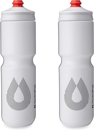 HydraPak Breakaway Surge - Botella de agua ligera para bicicleta, paquete de 2 (20 onzas, 25 onzas, 30 onzas), botella de alto flujo, ciclismo y