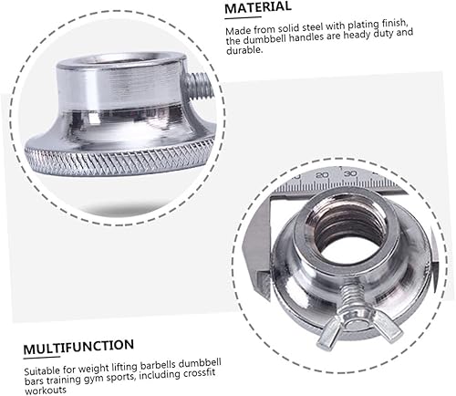 Miniatura 2 de BESPORTBLE 4 unidades de doble riesgo, tuercas hexagonales, tuercas hexagonales, collar de bloqueo hexagonal, abrazadera de barra, collares de