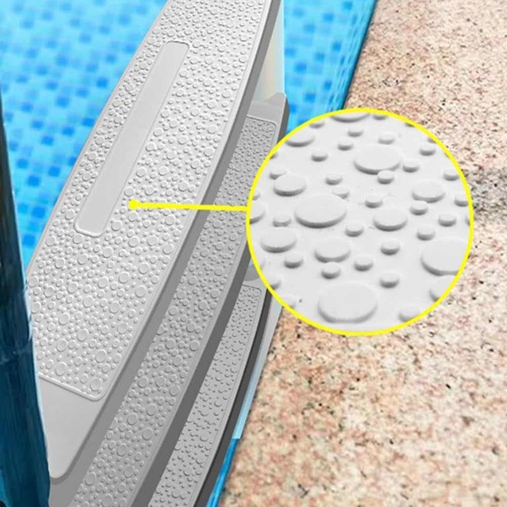 Rutschfeste Poolleiter-Ersatzstufen 3er-Pack, Kunststoffleitersprossen mit gepunkteten Traktionsoberflächen, Universal für 4,8 cm runde Schienen für unterirdische und oberirdische Schwimmbecken