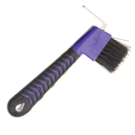 BOTH WINNERS Horse Hoof Pick Brush with Soft Touch Rubber Handle (Purple)