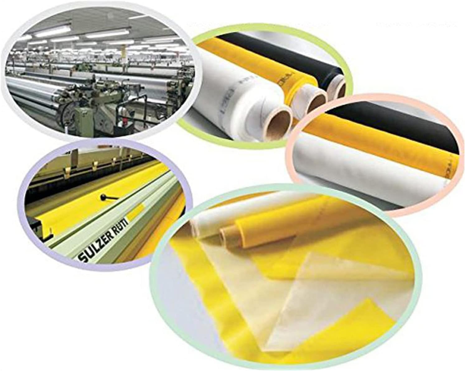 INTBUYING Silk Screen Mesh Screen Printing Mesh Fabric 300 Mesh (120T) Yellow 3 Yards Long 50 Inches Wide
