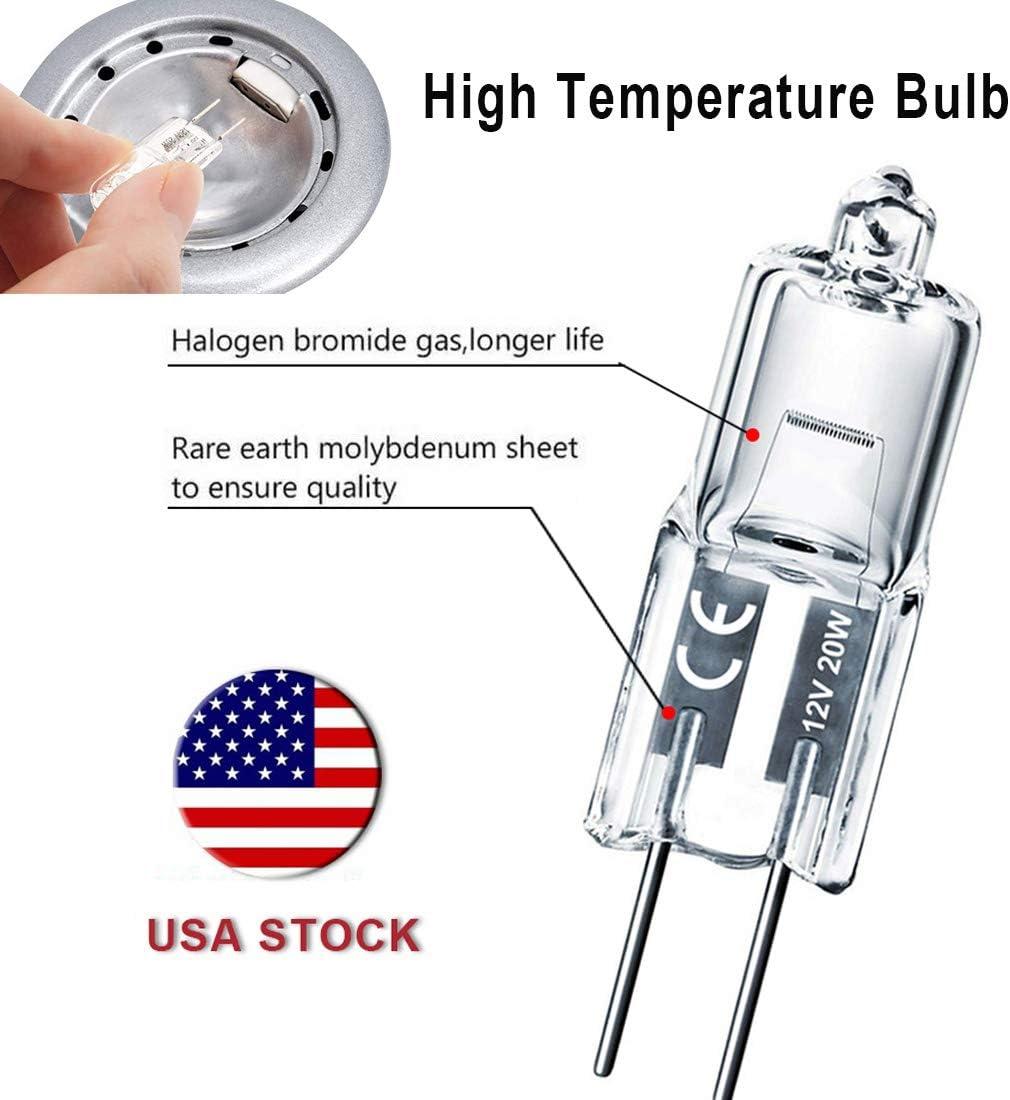 G4 Light Bulb, G4 Halogen Bulbs 20W, 10PCS G4 Bulb 12V AC/DC Dimmable, G4 Bi-Pin Base 2800K Warm White with Long Lasting Lifetime, High Brightness 300LM T3 JC Type, G4 Light for Cabinet Light Bulbs.