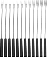 Vista 1 de Kichvoe 12 tenedores para fondue de acero inoxidable, tenedores de chocolate de mango largo, herramienta de inmersión de fondue de queso, palitos