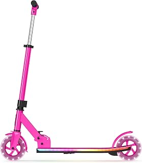 Jetson Jupiter Light-Up Kids Kick Scooter Ages 5+ - Motion LED Wheels, Stem, Deck, Adjustable Handlebar, Foldable