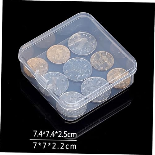 Miniatura 7 de EXCEART Caja organizadora pequeña, cajas de plástico transparente, cajas de almacenamiento de plástico, contenedores de cuentas de plástico, bandeja