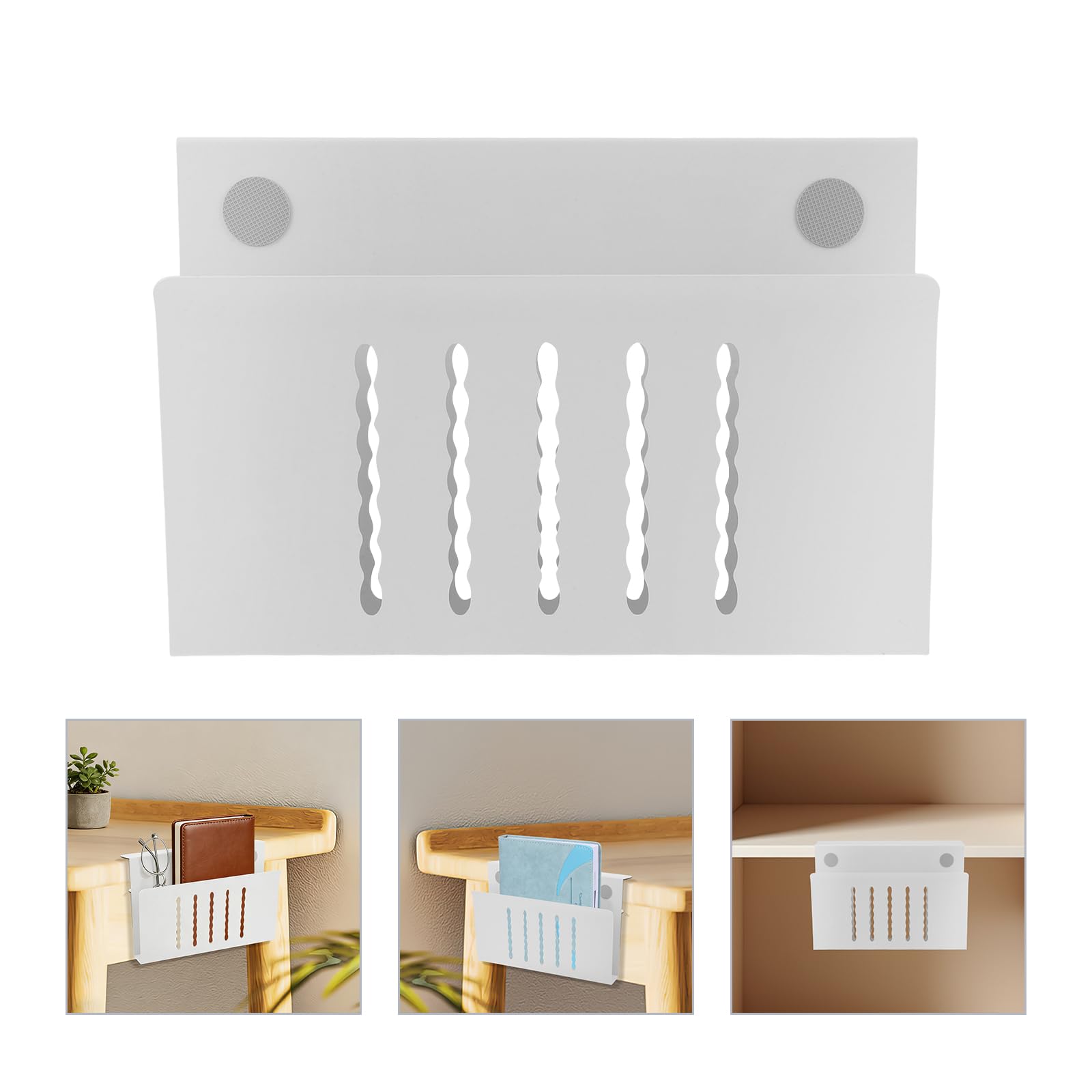 VANZACK Supporto Portatile per Laptop Bianco in Ferro per Scrivania | Installazione senza Foratura, Struttura Ventilata per Raffreddamento, Uso in Ufficio e Casa