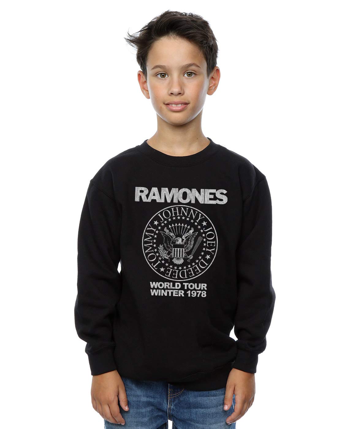 Absolute Cult Boys Black Ramones Winter 1978 Sweatshirt 9-11 Years
