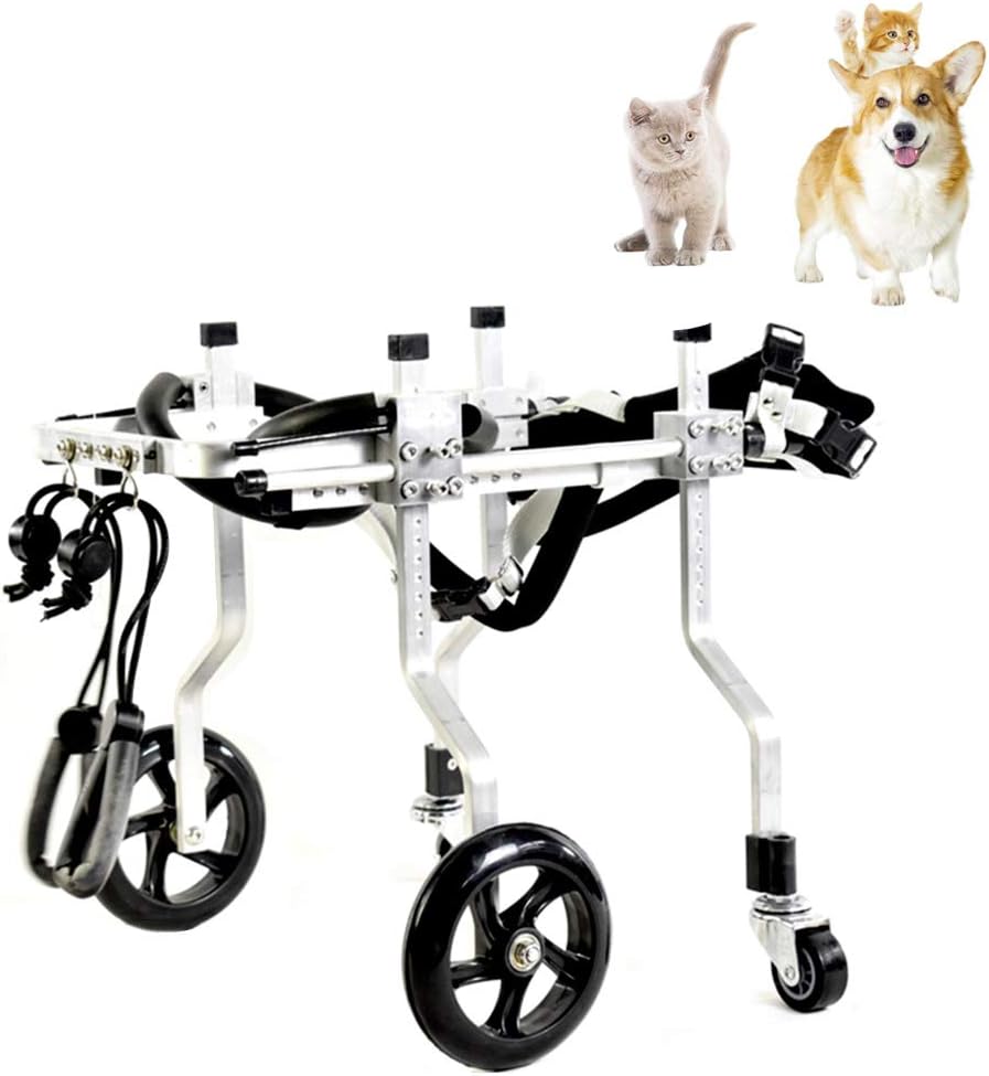 Small Pets Large Dog Wheelchair for Back Legs, Adjustable Full Support Pet Wheelchair with 4