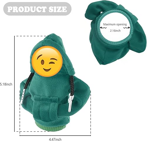 Miniatura 2 de Funda para palanca de cambios de automóvil, bonita sudadera con capucha para decoración y protección de automóvil, accesorios universales para