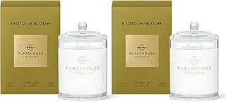 Kyoto in Bloom 2 Pack Candle, Triple Scented Natural Soy Wax Blend, 2 Wicks & Glass Jar, 65 Hour Burn Time, Camellia & Lotus, 2 x 13.4 oz. (380g)