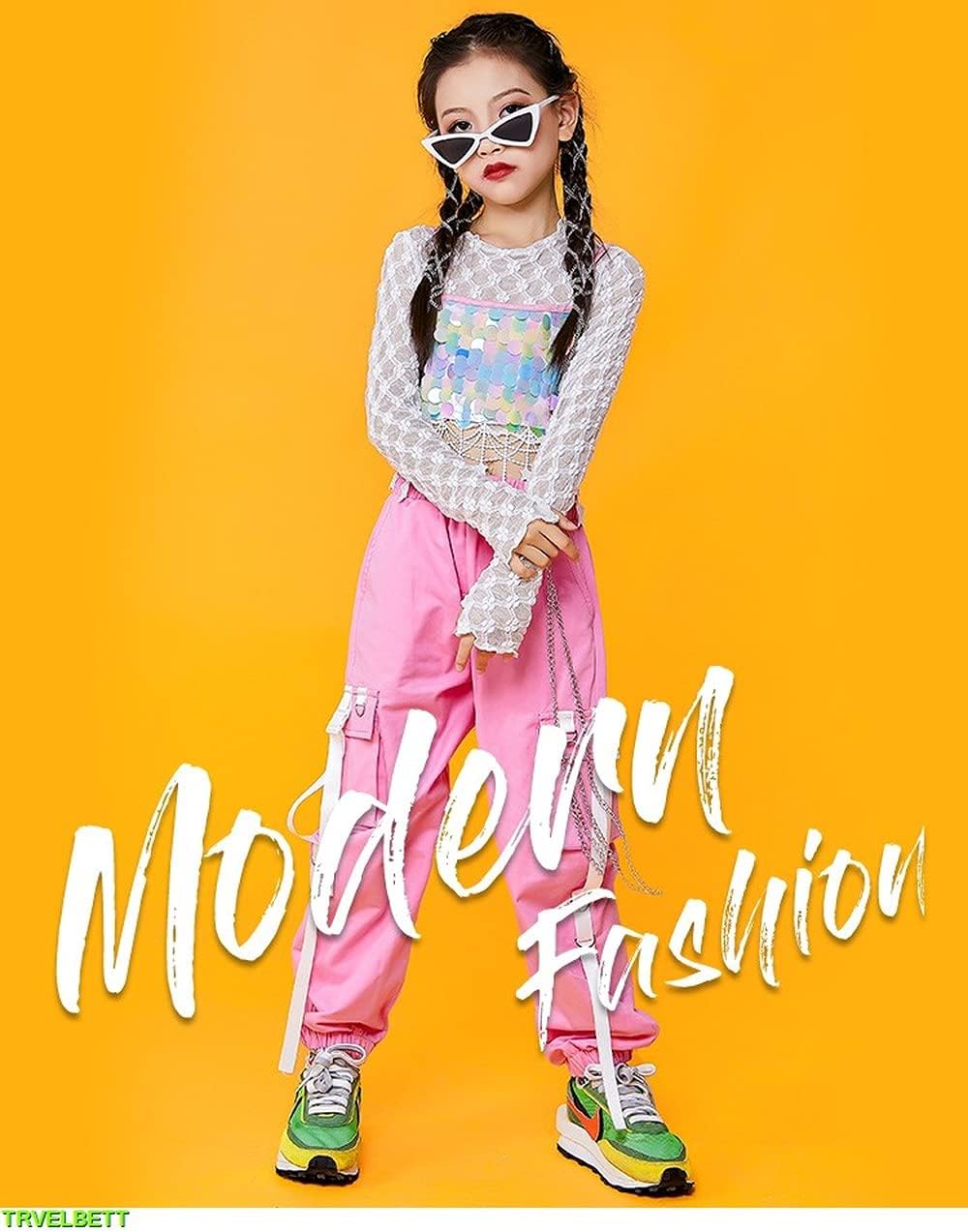 ダンス衣装 キッズ ヒップホップ 体操服 hiphop 女の子 スパコールジャズダンス衣装 ガールズ jazz 【黒地】 k-pop