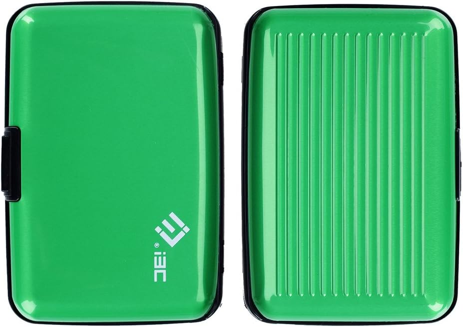 RFID Credit Card Case, I3C RFID Blocking Credit Card Holder Wallet Protector Case Aluminum Wallet Case for Credit Card Security Green