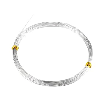 18 Gauge 32.8 Feet 1mm 10m Aluminum Craft Wire for DIY Silver | Moderate Hardness, Tarnish-free, Bead Making, Art Craft DIY, Embellishment Decoration, Florist Supplies