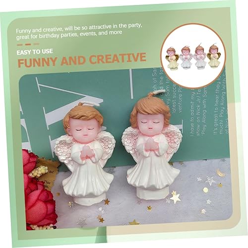 Miniatura 9 de IMIKEYA 4 velas de cumpleaños para decoración de cupcakes, velas de cumpleaños para tartas de niña, suministros de fiesta de cumpleaños, decoración