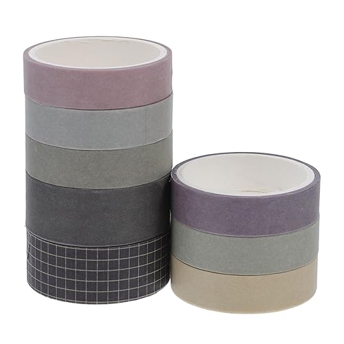 Gadpiparty 8 Rolls Solid Color Washi Tape Set Vintage Scrapbook
