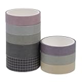 Milisten 8 Rolls Solid Color Washi Tape Set Multi-Purpose Decorative Adhesive Tape for Scrapbooking Journaling Wrapping Easy Tear for Creative DIY Projects