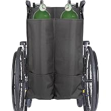 Durable Dual D & E Oxygen Tank Holder for Wheelchairs