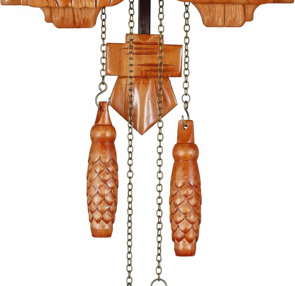 Kintrot Cuckoo Clock for Wall, Handcrafted Wooden Traditonal Black Forest Chalet Clock with Cute Singing Bird, Rotating Waterwheel,Squirrel,Deers and 12 Melodies