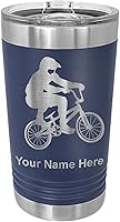 Vista 16 de LaserGram Vaso de pinta aislado al vacío de 16 onzas, conductor BMX, grabado personalizado incluido (negro)
