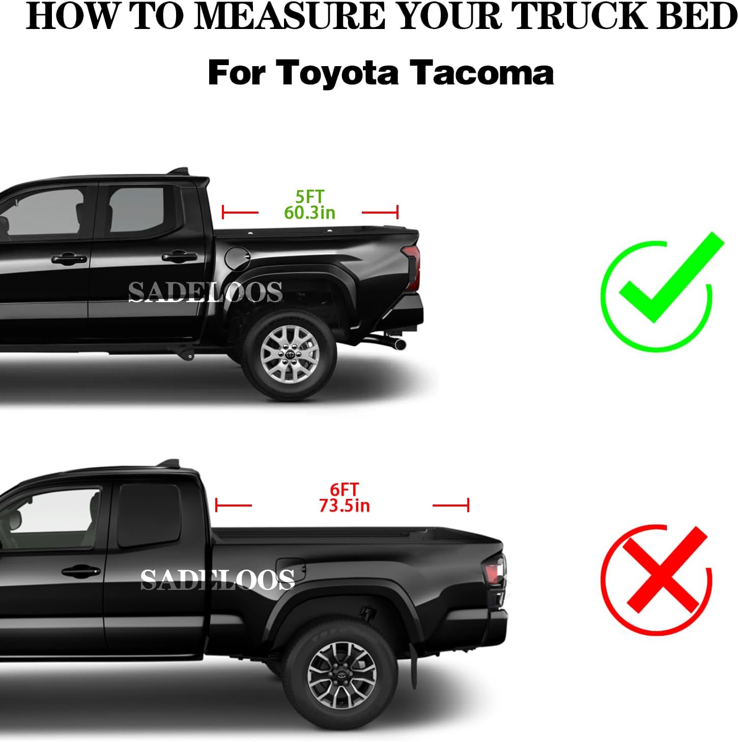 Retractable Truck Bed Tonneau Cover for 2016 2017 2018 2019 2020 2021 2022 2023 2024 2025 2026 Toyota Tacoma (5'/60") Truck Bed Cover Key Lock
