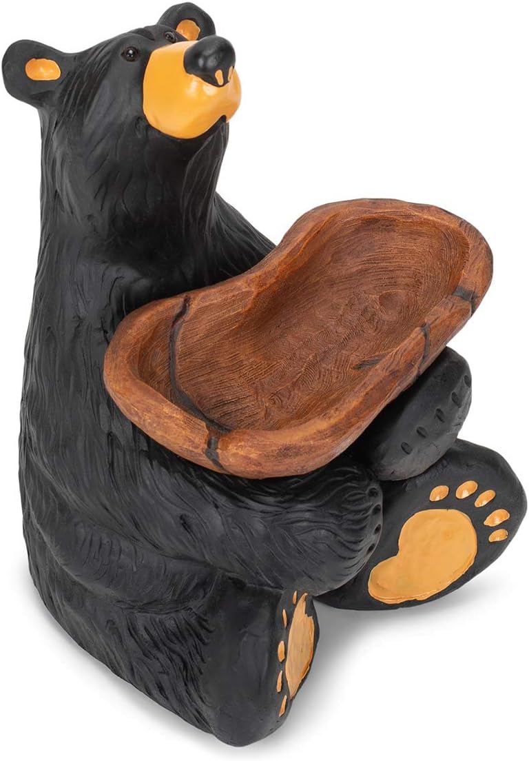 DEMDACO Bearfoots by Jeff Fleming Jeeves Bear Black Bear 6.5 x 4 Hand-cast Resin Figurine Sculpture