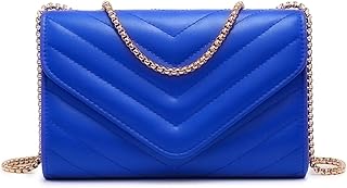 Dasein Women Small Quilted Crossbody Bags Stylish Designer Evening Bag Clutch Purses and Handbags with Chain Shoulder Strap