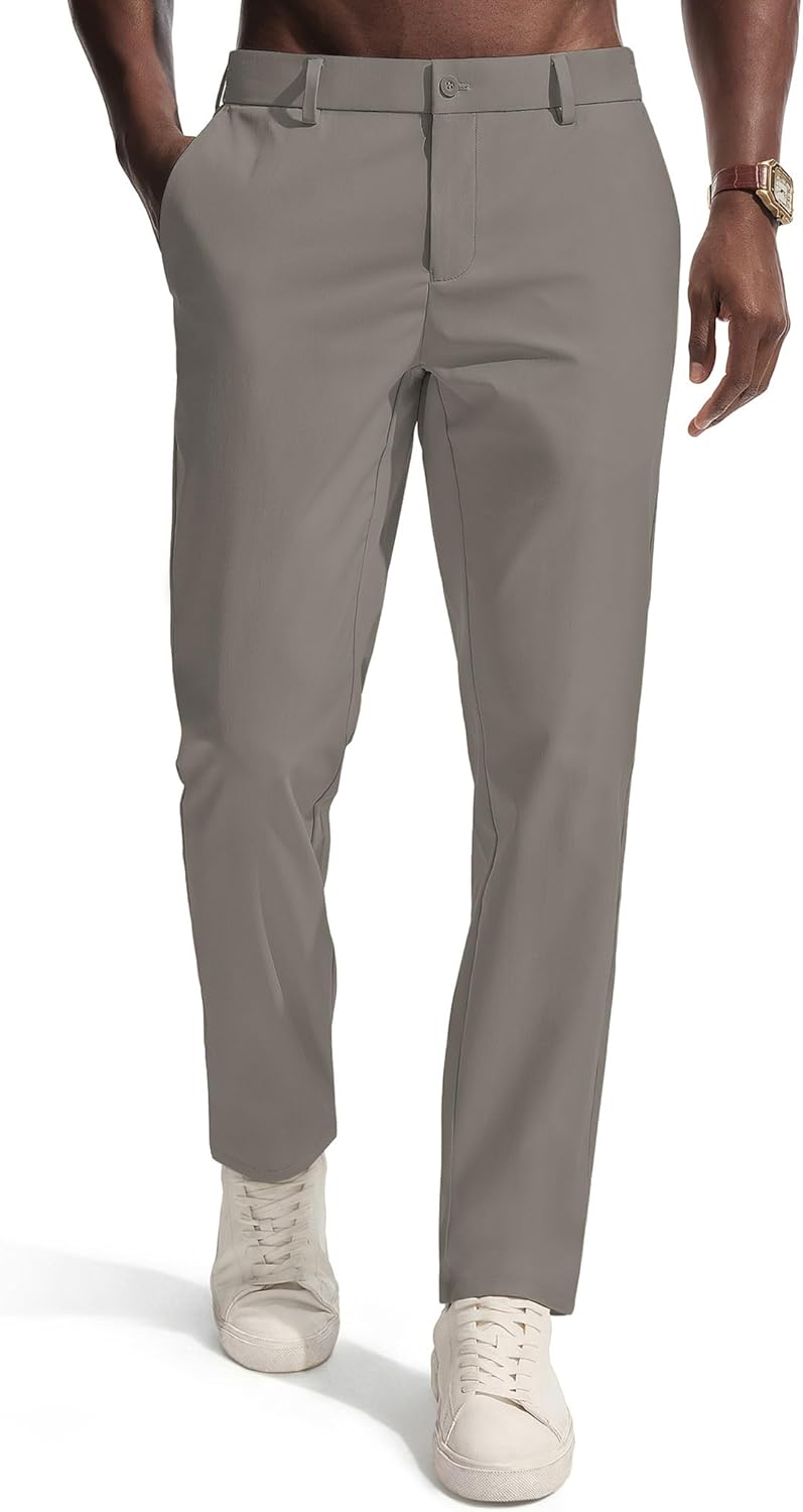 PJ PAULl Jones Mens Golf Pants Stretch Tapered Wrinkle Free Pants Casual Lightweight Trousers with 5 Pockets