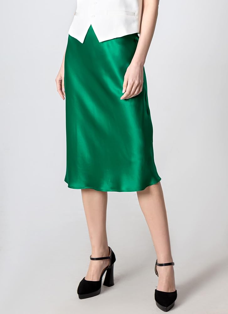最終値下【ボタン付け直し済】mame silk cotton skirt Amazon.com: DAISYSILK 100% Mulberry Silk Skirt Straight Knee