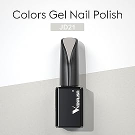 VENALISA Grey Gel Nail Polish, 15ml Light Grey Nude Gel Polish Color Soak Off UV LED Nail Gel Polish Nail Art Starter Manicure Salon DIY at Home, 0.53 OZ