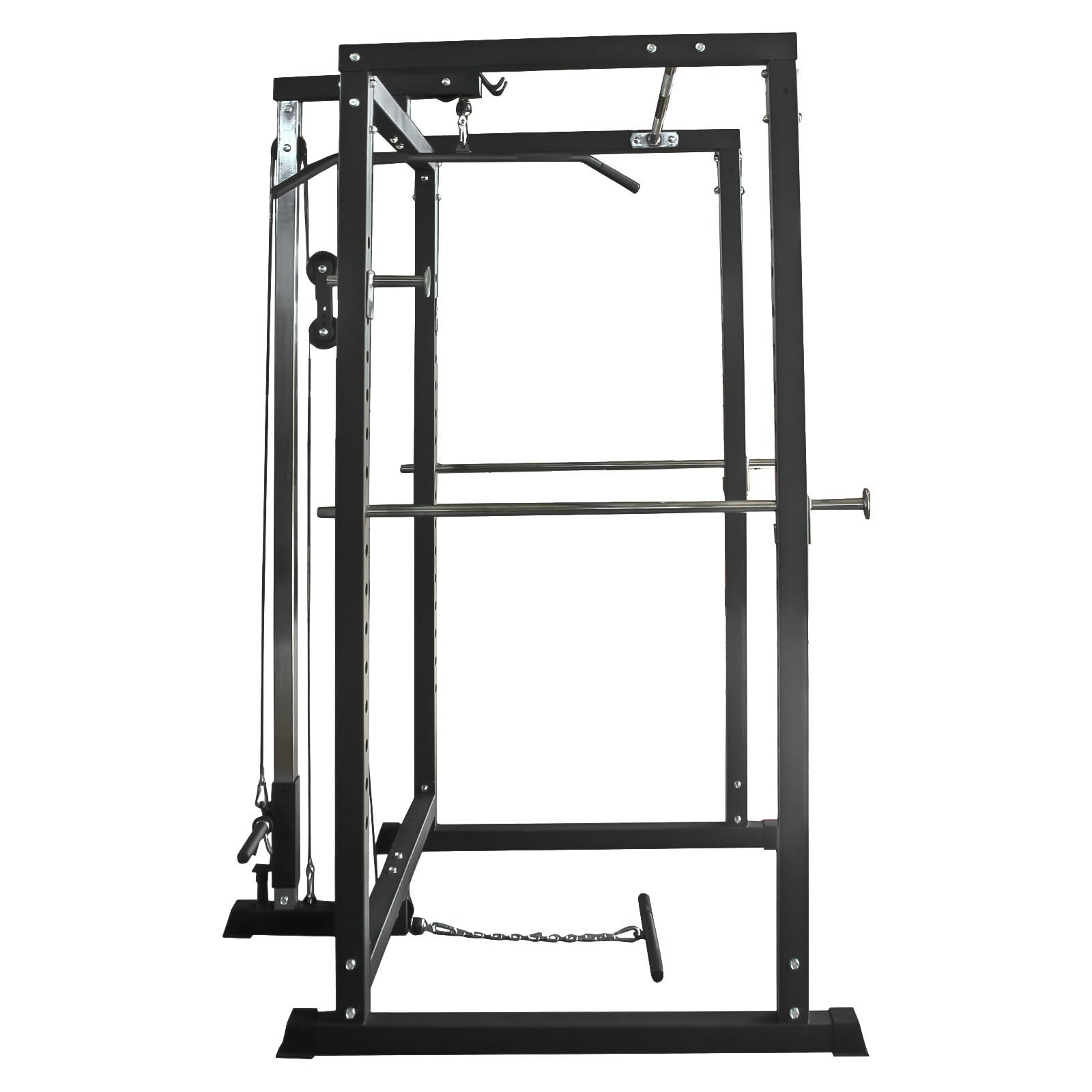 Hansson Sports® Power Rack Squat Cage Kraftstation mit Klimmzugstange, erweiterbar mit Latzug, zertifizierte Premium Qualität nach EN957, 400 kg belastbar!