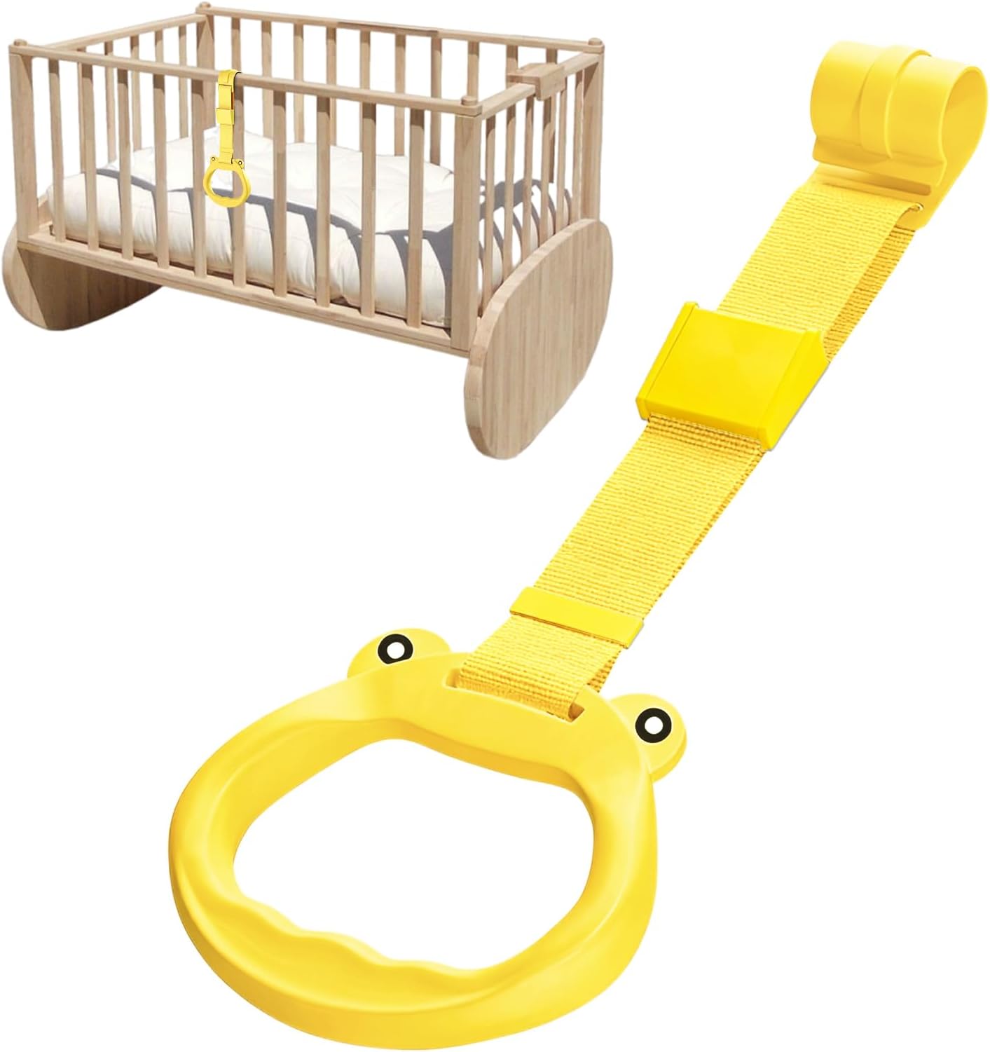 Playpen Pull up Rings, Cot Pull up Rings for Playpen, Adjustable Grip for Girls Boys Practice Cruising Guardrails Gates Home Bedroom Living Room