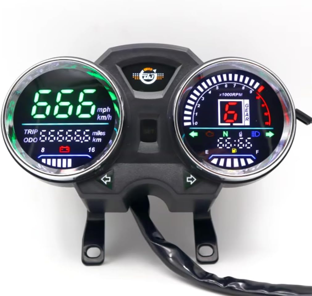 LED Digital Motorcycle Speedometer RPM Dashboard Gear for GN125 GN150 125Cc 150Cc
