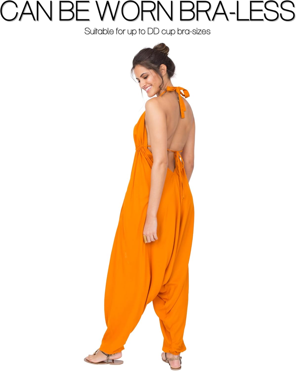 likemary Halter Top Harem Jumpsuits for Women - Comfy One Piece Romper with Pockets - Sexy Boho Vacation Outfit for Summer
