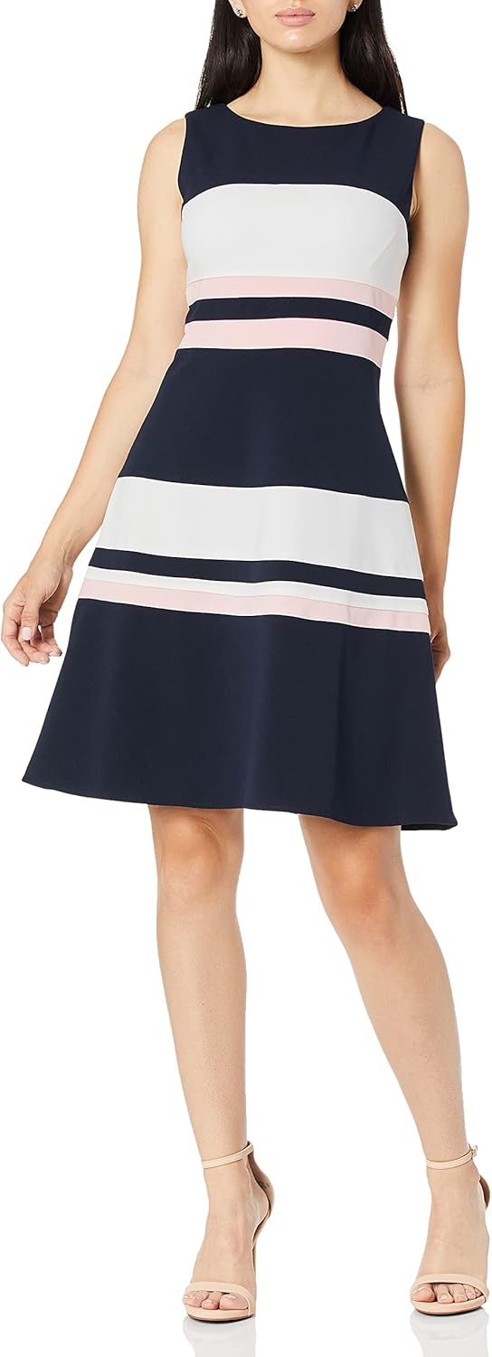 Tommy Hilfiger Women's Classic Scuba Crepe Swing Dress