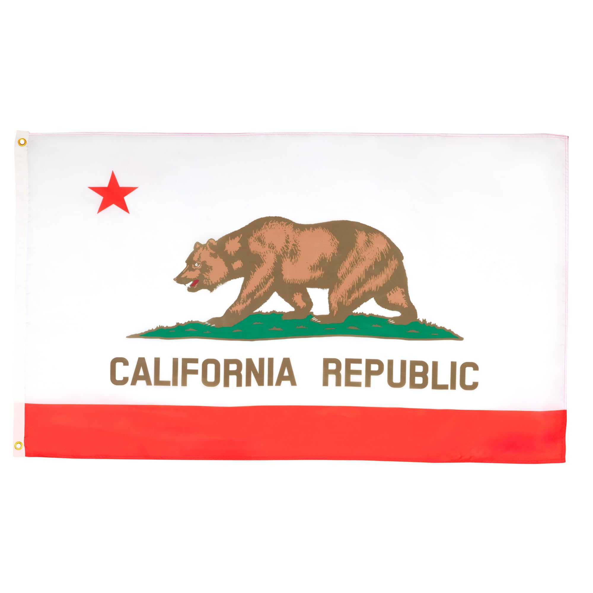 AZ FLAG - Set of 5 California Flags – 90 x 60 cm – California Flag – American State – USA – 100% Polyester with Integrated Metal Eyelets