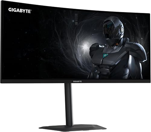 GIGABYTE G34WQC2 Moniteur Gaming Incurvé 34” WQHD - 3440 x 1440, 1500R, 200Hz, 1ms, 450 CD/m², AMD FreeSync Premium, DisplayHDR 400, HDMI 2.0, Displayport 1.4 - 2