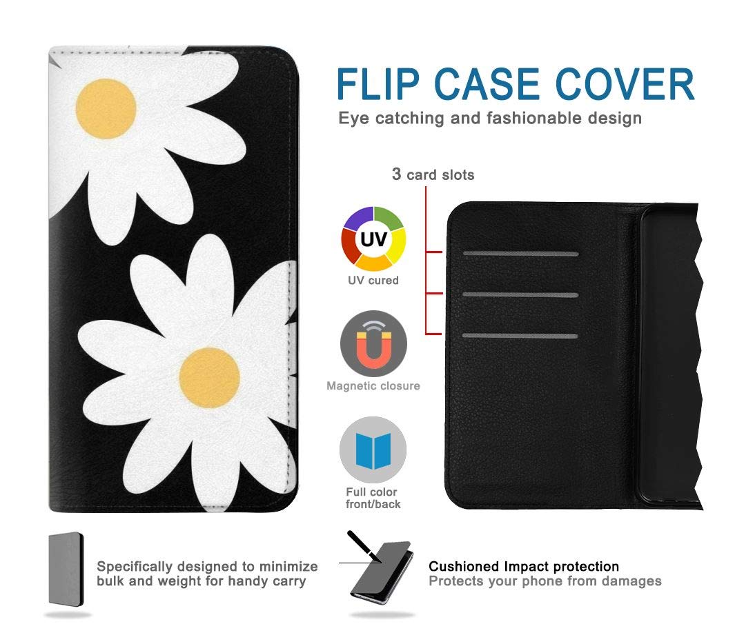 Amazon.com: RW2315 Daisy White Flowers PU Leather Flip Case